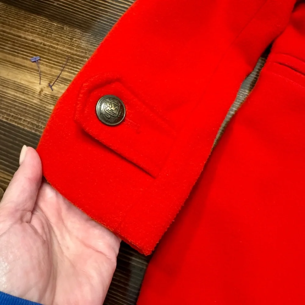GAP Bright Red Girls Pea‎ Coat